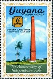 Stamp, Chateou Margot, Guyana,  