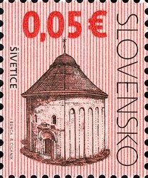 Stamp, Rotunda of St. Margaret in Šivetice, Slovakia,  