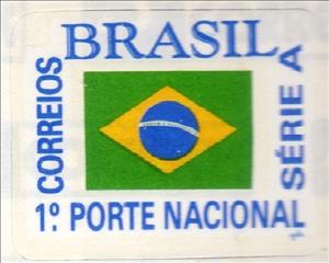 Stamp, 1st National Porte, Brazil,  , Flags
