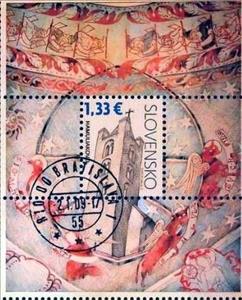 Souvenir Sheet, Souvenir Sheet: The Church of the Holy Cross in Hamuliakovo, Slovakia,  , Churches - Cathedrals - Basilicas - Chapels