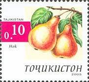 Stamp, Pear, Tajikistan,  , Fruits