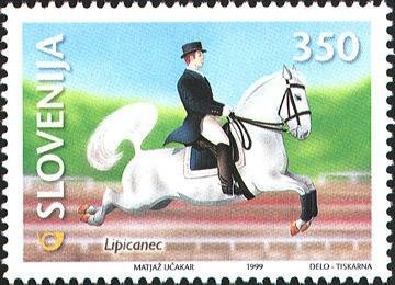 Stamp, Fauna - Horses, Slovenia,  , Horses, Animals (Fauna), Equestrianism and horse riding