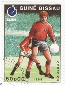 Stamp, Game scene, Guinea-Bissau,  , Football (Soccer)