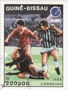 Stamp, Game scene, Guinea-Bissau,  , Football (Soccer)