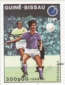 Stamp, Game scene, Guinea-Bissau,  , Football (Soccer)