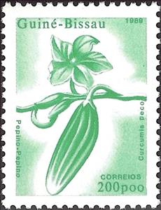 Stamp, Cucumber, Guinea-Bissau,  , Plants (Flora), Vegetables