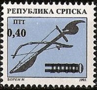 Stamp, Fiddle, Bosnia and Herzegovina, Serbian Administration,  
