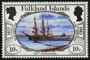 Stamp, Anniversary of British Administration, Falkland Islands,  
