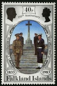 Stamp, Anniversary of British Administration, Falkland Islands,  