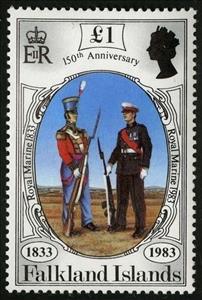 Stamp, Anniversary of British Administration, Falkland Islands,  
