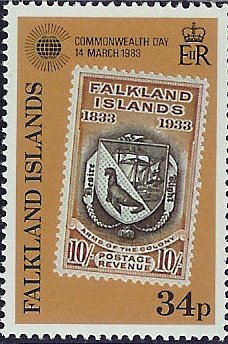 Stamp, 10s British Administration Stamp, 1933, Falkland Islands,  , Stamps