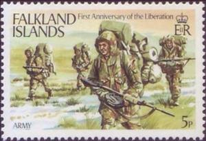 Stamp, Army, Falkland Islands,  
