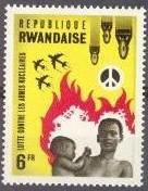 Stamp, Atomic Bombs, Rwanda,  