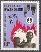 Stamp, Atomic Bombs, Rwanda,  
