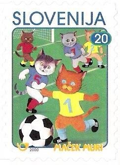 Stamp, Heroes from Children's Picture Books - Maček Muri, Slovenia,  , Cartoons