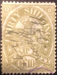 Stamp, Postal Fiscal Stamps, Australian States,  