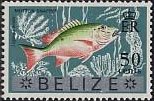 Stamp, Mutton Snapper (Lutianus analis), Belize,  , Animals (Fauna), Fishes