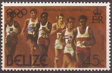 Stamp, Running, Belize,  , Olympic Games, Running