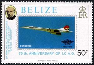 Stamp, Concorde, Belize,  , Aviation, Aircrafts