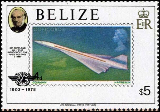 Great Britain stamp from 1969, Concorde