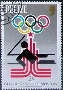 Stamp, Yachting, Belize,  , Sport, Sailing, Olympic Games