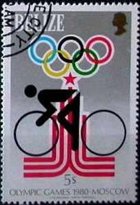 Stamp, Cycling, Belize,  , Sport, Olympic Games, Cycling