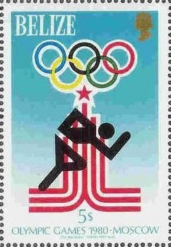 Stamp, Athletics, Belize,  , Olympic Games