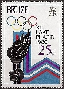 Stamp, Torch, Belize,  , Sport, Olympic Games