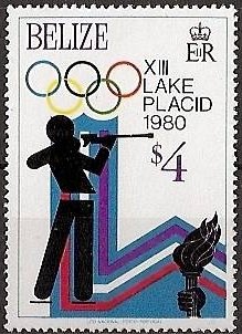Stamp, Biathlon, Belize,  , Sport, Olympic Games, Biathlon
