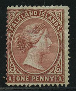 Stamp, Queen Victoria, Falkland Islands,  