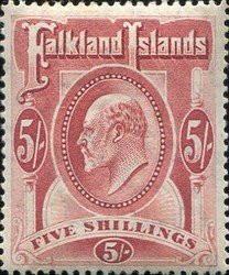 Stamp, King Edward VII., Falkland Islands,  
