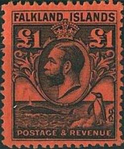 Stamp, King Georg V., Falkland Islands,  