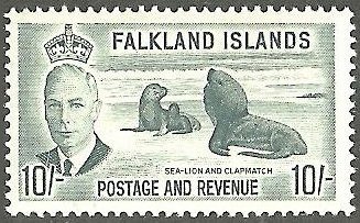 Stamp, Steller's Sea Lion (Phoca jubata), Falkland Islands,  