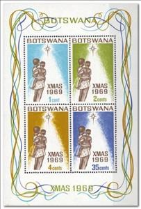 Souvenir Sheet, Mother and Child and Star of Bethlehem, Botswana,  