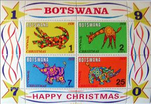 Souvenir Sheet, Christmas, Botswana,  , Christmas