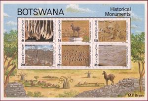 Souvenir Sheet, Historical sites and national monuments, Botswana,  