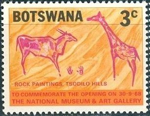 Rock Painting - Giraffe and Eland