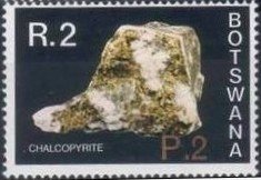 Stamp, Chalcopyrite, Botswana,  , Minerals