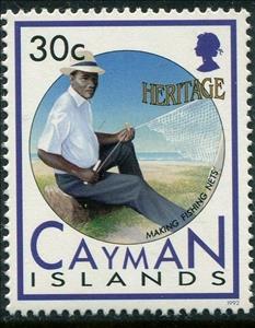 Stamp, Making Fish Nets, Cayman Islands,  