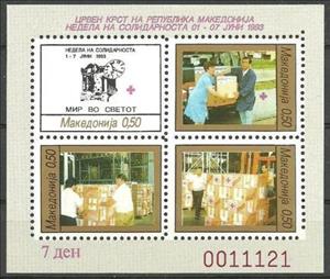 Souvenir Sheet, Week of Solidarity, Macedonia,  