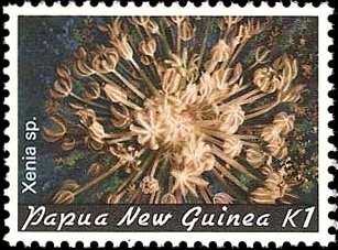 Stamp, Pulse Coral (Xenia sp.), Papua New Guinea,  