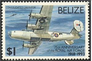 Stamp, Liberator, Belize,  , Submarines, Aviation, Air Forces, Aircrafts