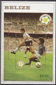Souvenir Sheet, Italy v Germany, Belize,  , Football (Soccer)