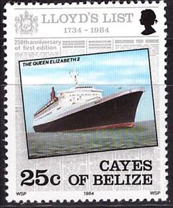 Stamp, Lloyds List, Belize,  