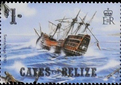 Stamp, Santa Yaga 1780, Belize,  