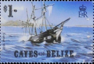 Stamp, Comet 1822, Belize,  