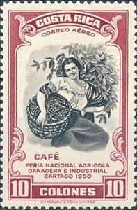 Stamp, Coffee picker, Costa Rica,  