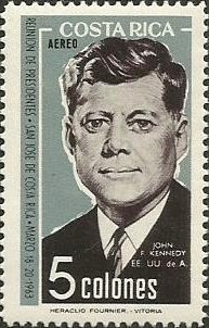 Stamp, John F. Kennedy (1917-1963), Costa Rica,  
