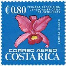 Stamp, Orchids, Costa Rica,  , Orchids, Plants (Flora)