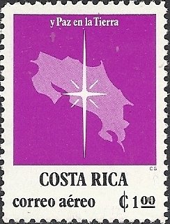 Star over Map of Coista Rica